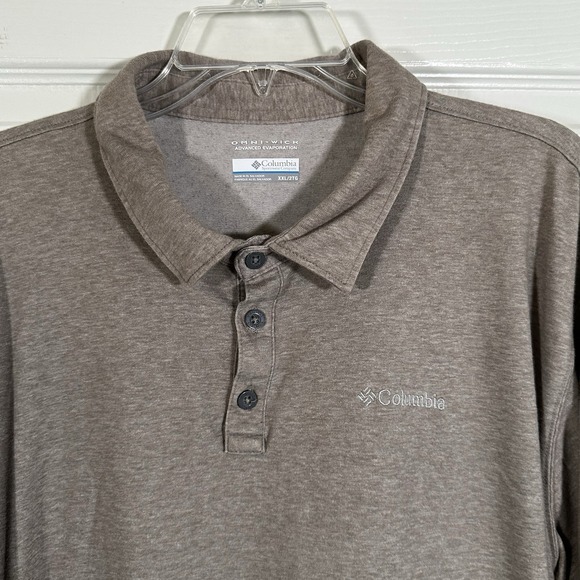 Columbia Omniwick Polo Shirt XXL Tan Poly/cotton‎ - Picture 1 of 6